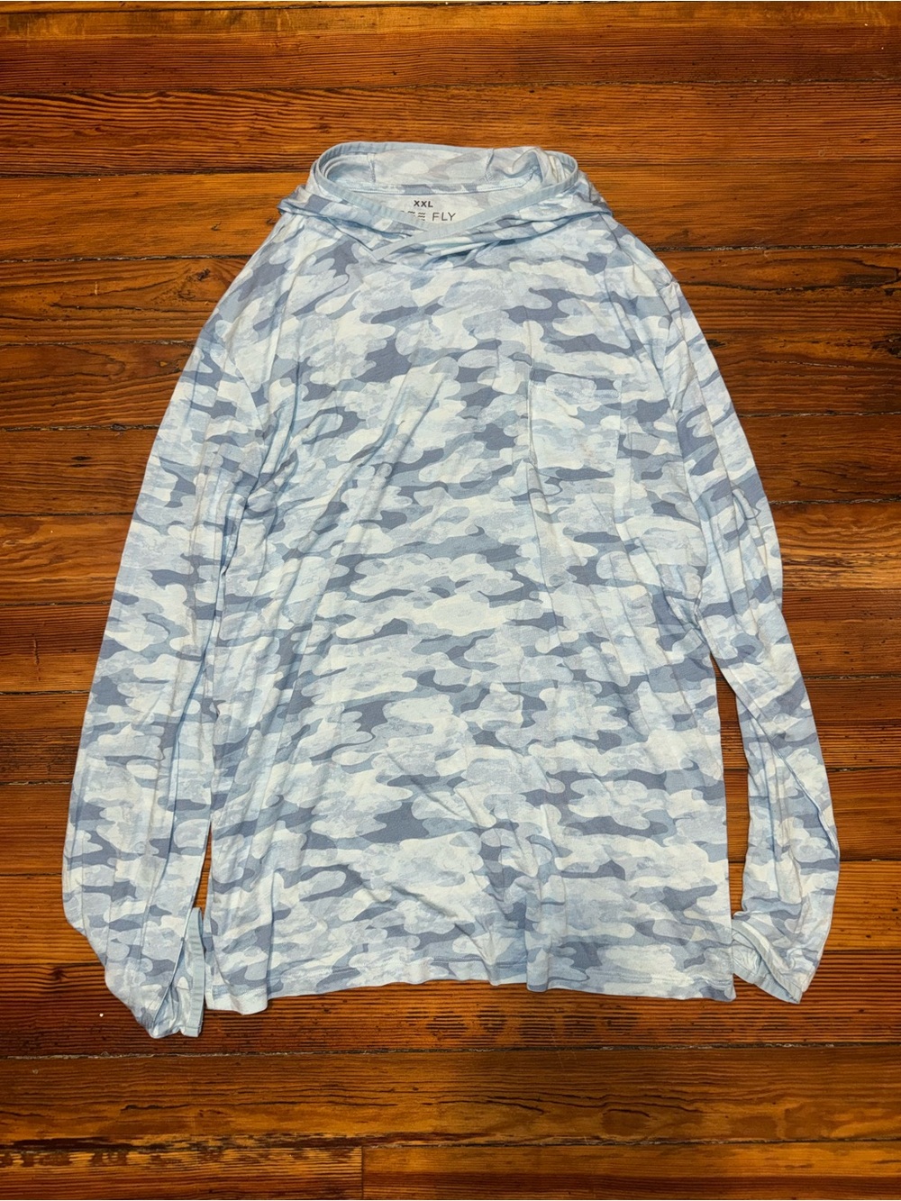 Free Fly sun hoodie water  Camo Men's Hoodie Sweater